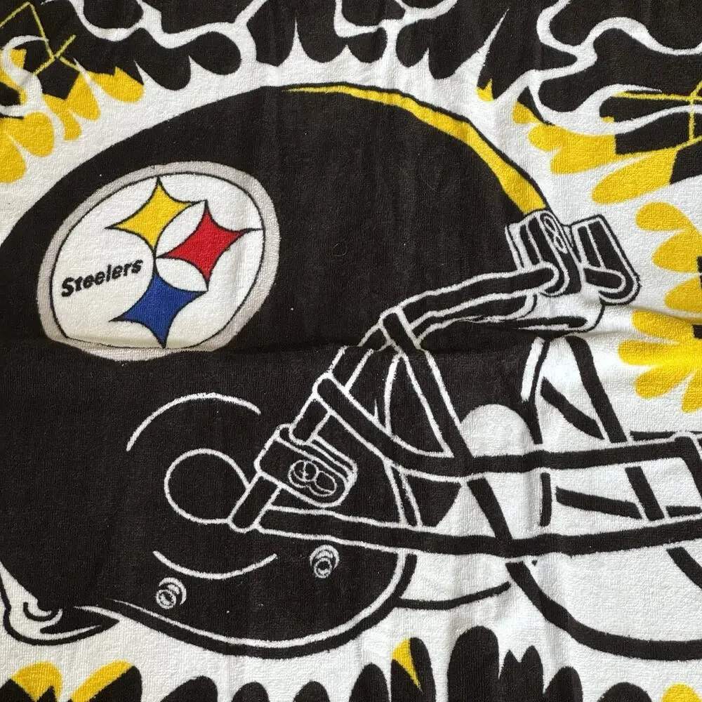 Vtg Pittsburgh Steelers Beach Towel 58